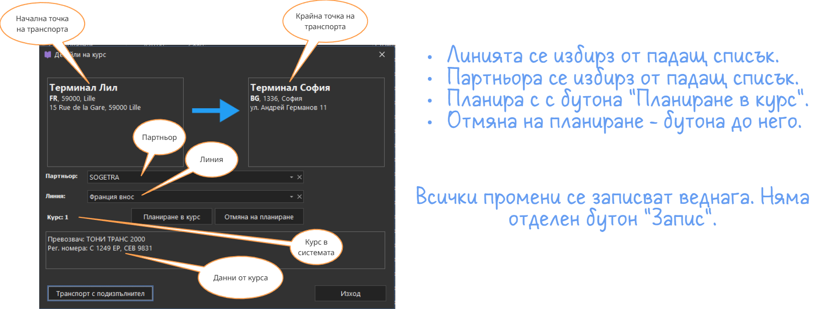 Операции с cross-dock терминал